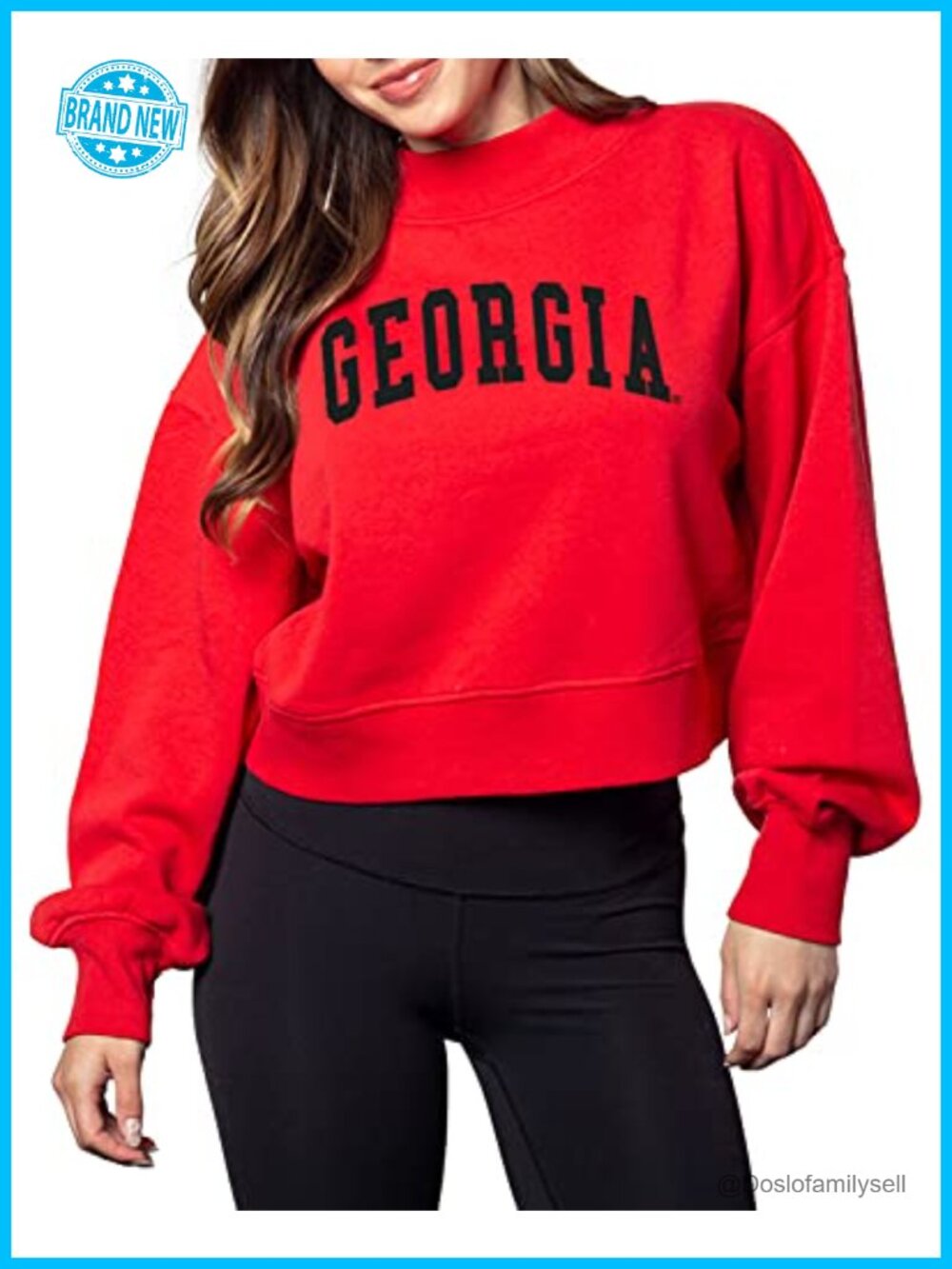 Oversized Mock Neck Sweatshirt with Team Graphic - Pullover